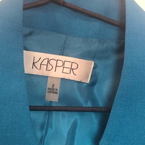 Kasper Blazer  - Teal and Cropped - Picture 4 of 7